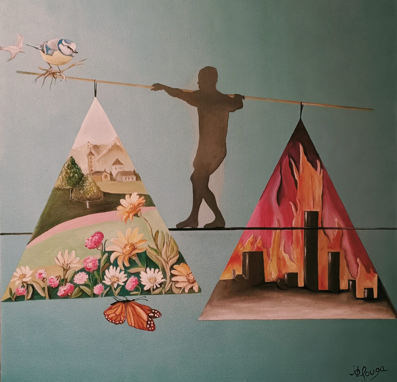 Le Choix de l'Homme - Huile - 60 x 60 cm Le Choix de l'Homme - Huile - 60 x 60 cm