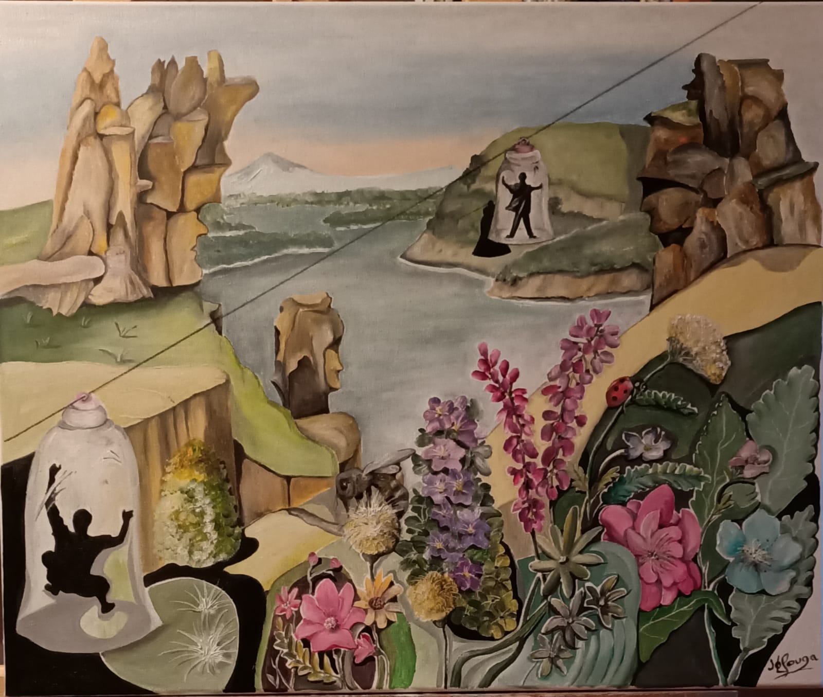 Terre Sans l'Homme - Huile - 50 cm X 60 cm Terre Sans l'Homme - Huile - 50 cm X 60 cm
