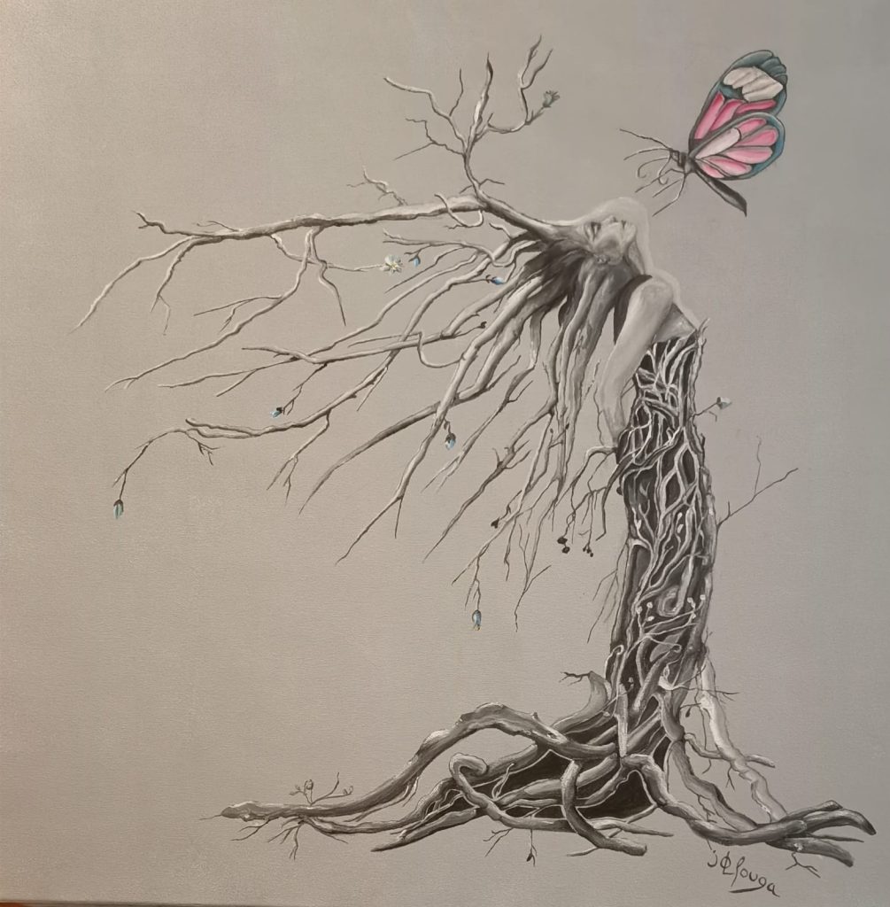 L'arrivée du printemps - Huile - 50 x 50 cm